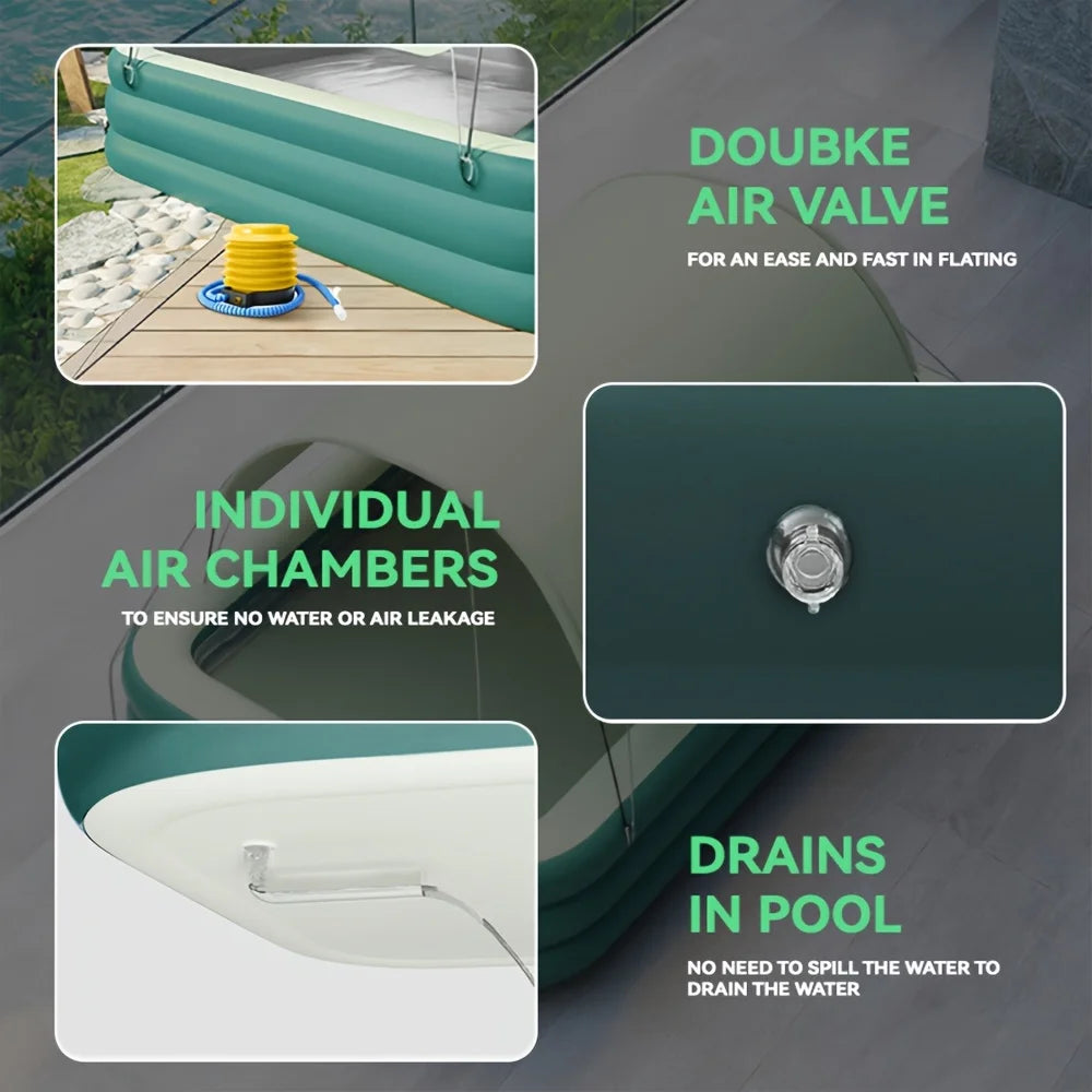 Wholesale Customization PVC Inflatable Swimming Pool with Extra Large Sunshade