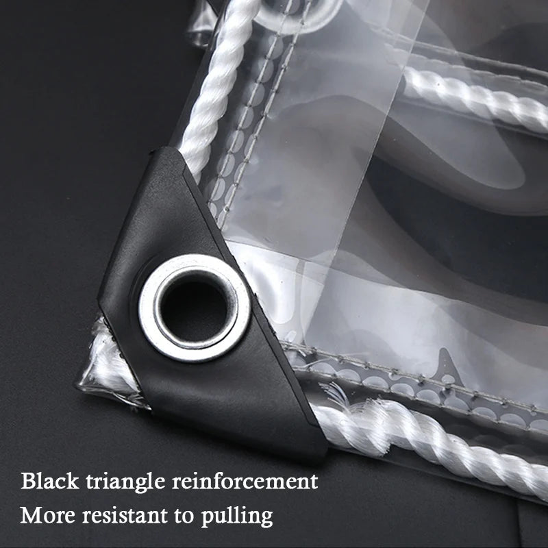 Thicken 0.55mm Transparent PVC Rainproof Cloth Tarpaulin Garden Bonsai Plants Rainproof Cloth Balcony Waterproof Clear Tarp