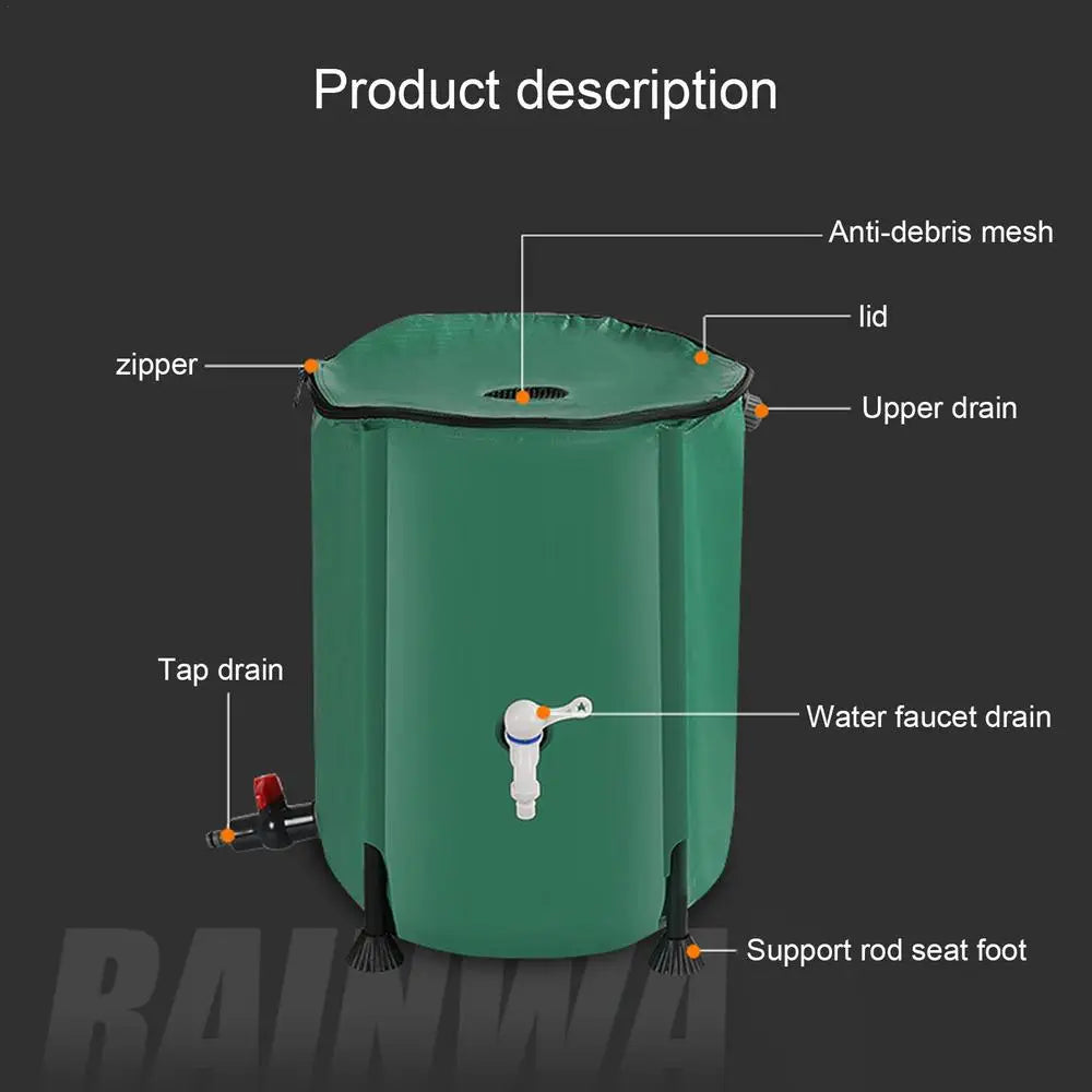 Wholesale Custom Foldable Green Rainwater Collection Barrel