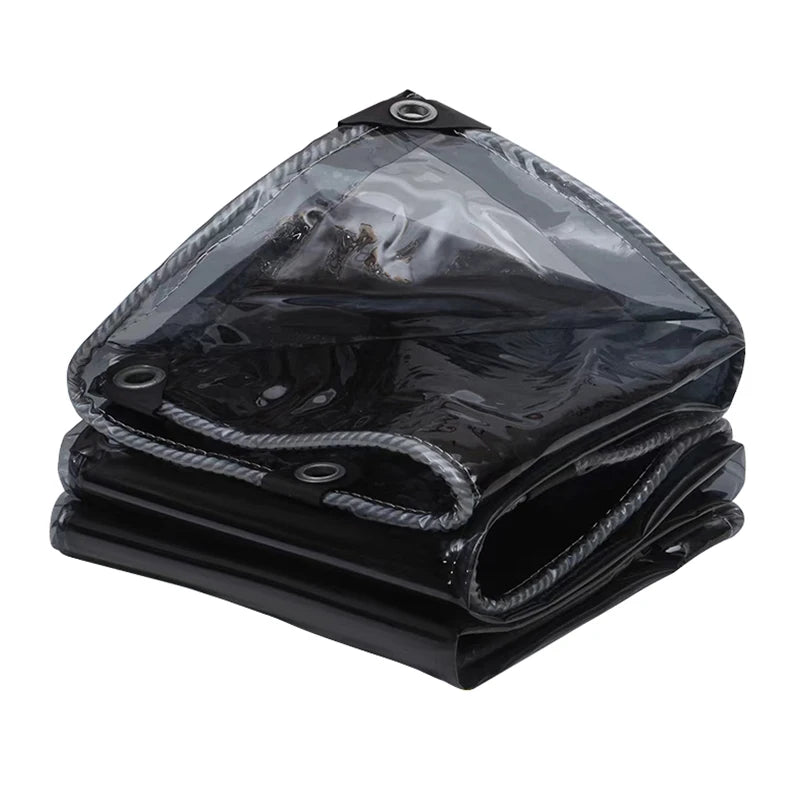 Wholesale Customization 0.35mm Black Transparent PVC Balcony Window Sun Protection Cloth