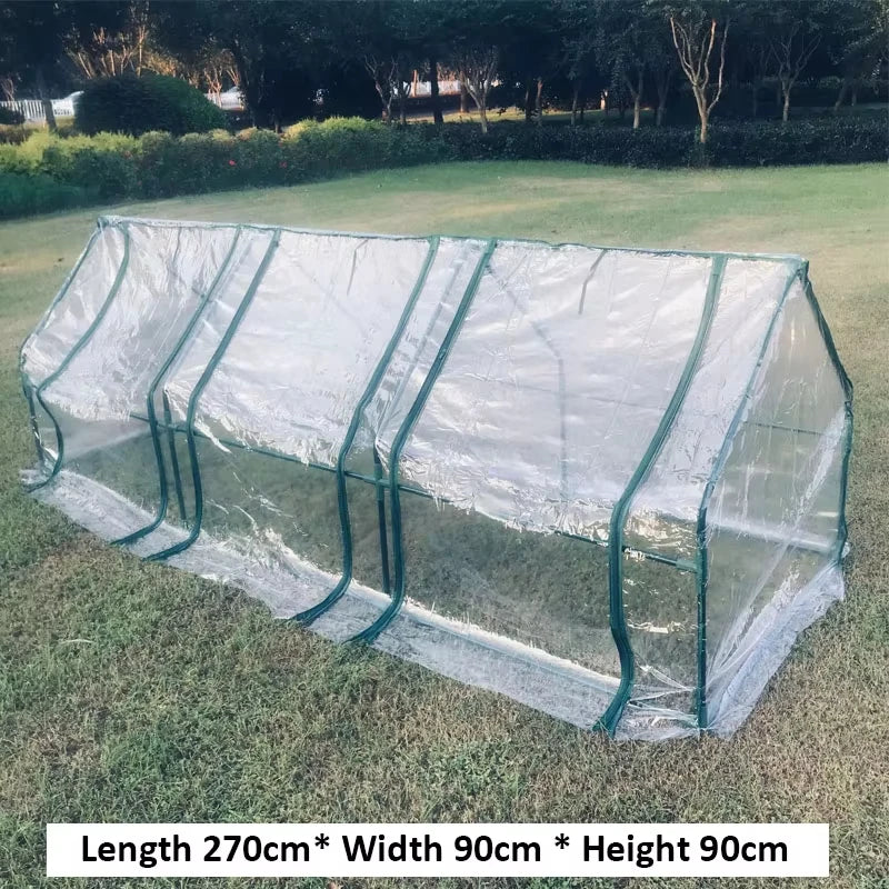 270x90x90cm Greenhouse with PVC Transparent Plant Cover and Frame for Indoor Outdoor Gardens Vegetable Plant Seeds Growing