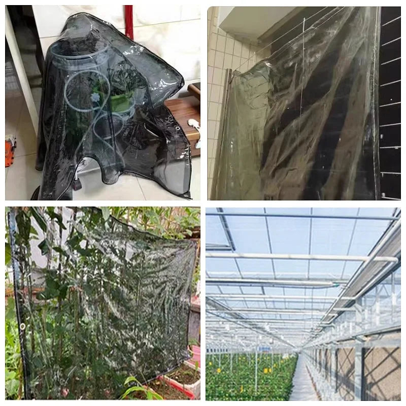 Wholesale Customization 0.35mm Black Transparent PVC Balcony Window Sun Protection Cloth