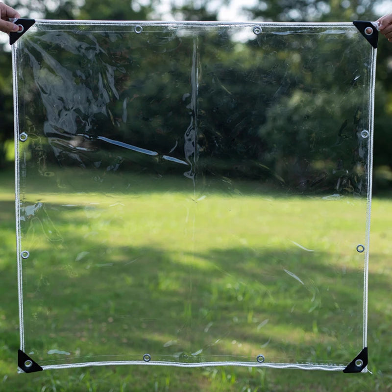 Thicken 0.55mm Transparent PVC Rainproof Cloth Tarpaulin Garden Bonsai Plants Rainproof Cloth Balcony Waterproof Clear Tarp