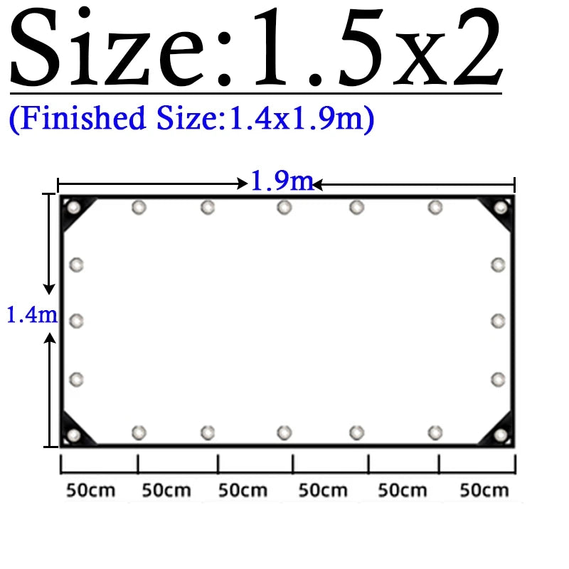 Thicken 0.55mm Transparent PVC Rainproof Cloth Tarpaulin Garden Bonsai Plants Rainproof Cloth Balcony Waterproof Clear Tarp