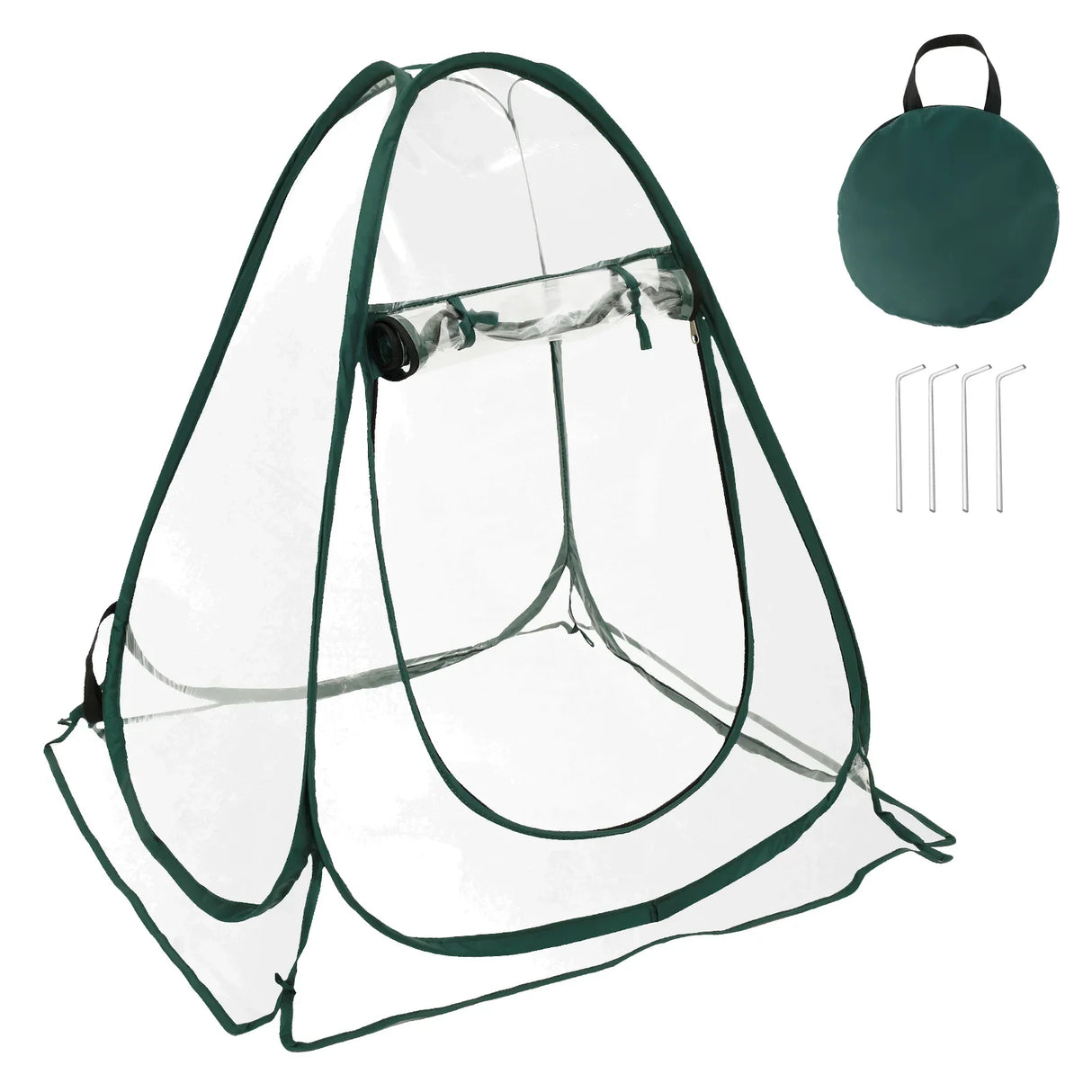 1Pc PVC Portable Mini Garden Greenhouse Cover Foldable Pop Up Greenhouse Waterproof Small Greenhouse for Cold Frost Protection