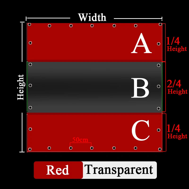 Wholesale Customization Red Zippered Waterproof Curtain for Car Wash