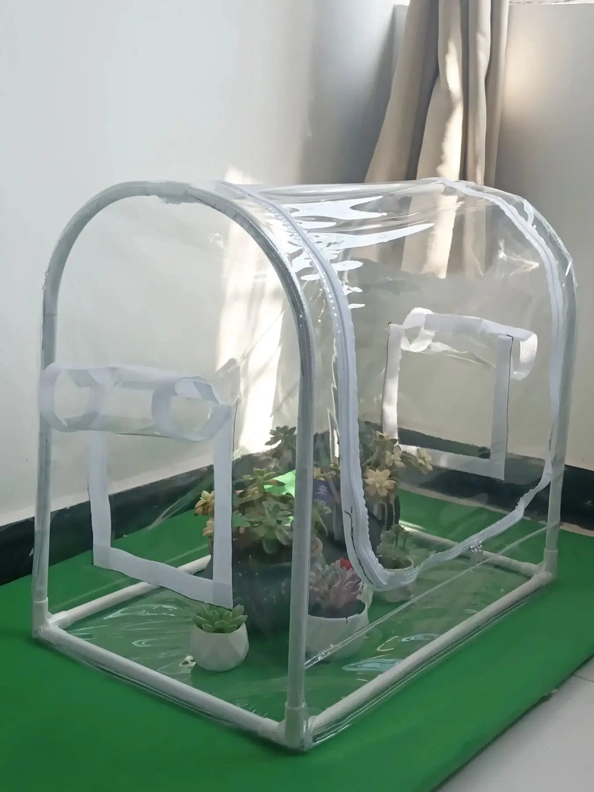 Portable PVC Greenhouse Cover Easy Assembly Plant Mini Growth Greenhouse Heat Insulation for Outdoor Balcony Garden
