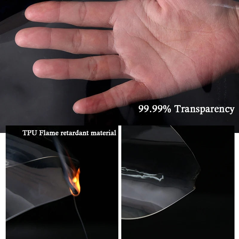 Thicken 0.55mm Transparent PVC Rainproof Cloth Tarpaulin Garden Bonsai Plants Rainproof Cloth Balcony Waterproof Clear Tarp