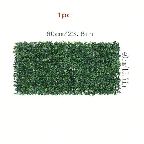 1pc Plastic Artificial Grass, Wall Panel Hedge Greenery, UV Protection Green Decor Privacy Fence For Wall Decor, Home Decor
