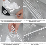 Waterproof Transparent PVC Tarpaulin With Eyelets Weatherproof Foldable 0.39mm Rain Cover Garden Furniture Plants Greenhouse