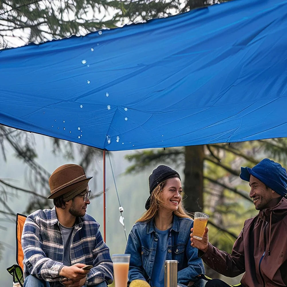 2x2/3/4M Tarps Waterproof Heavy Duty Blue Tarps Tear Resistance Tarpaulin Cover UV Resistant for Outdoors Patio,Pool,Boat,Roof