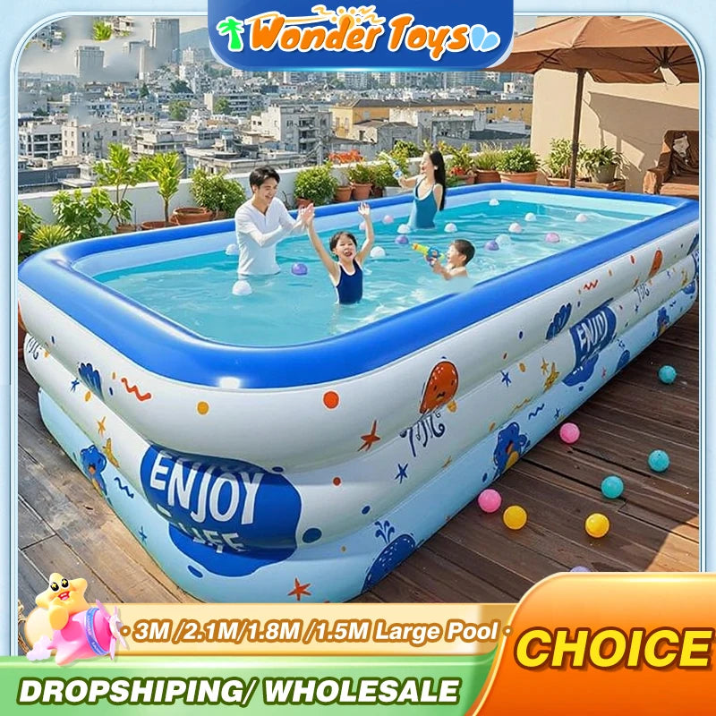 Wholesale Customization  Removable PVC Large Family Swimming Pool 3 meters