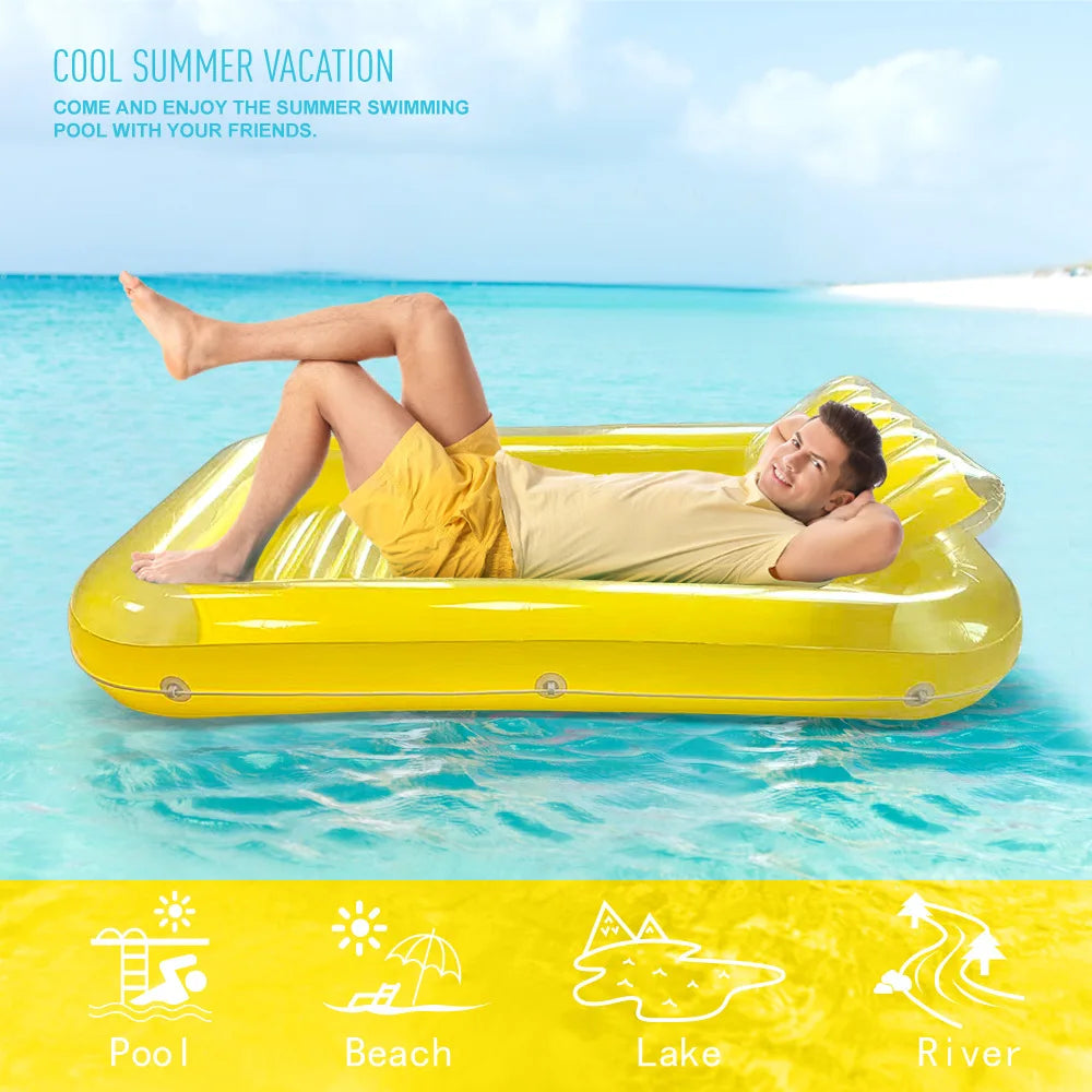 Wholesale Custom Inflatable Sun Pool Floating Row Spot