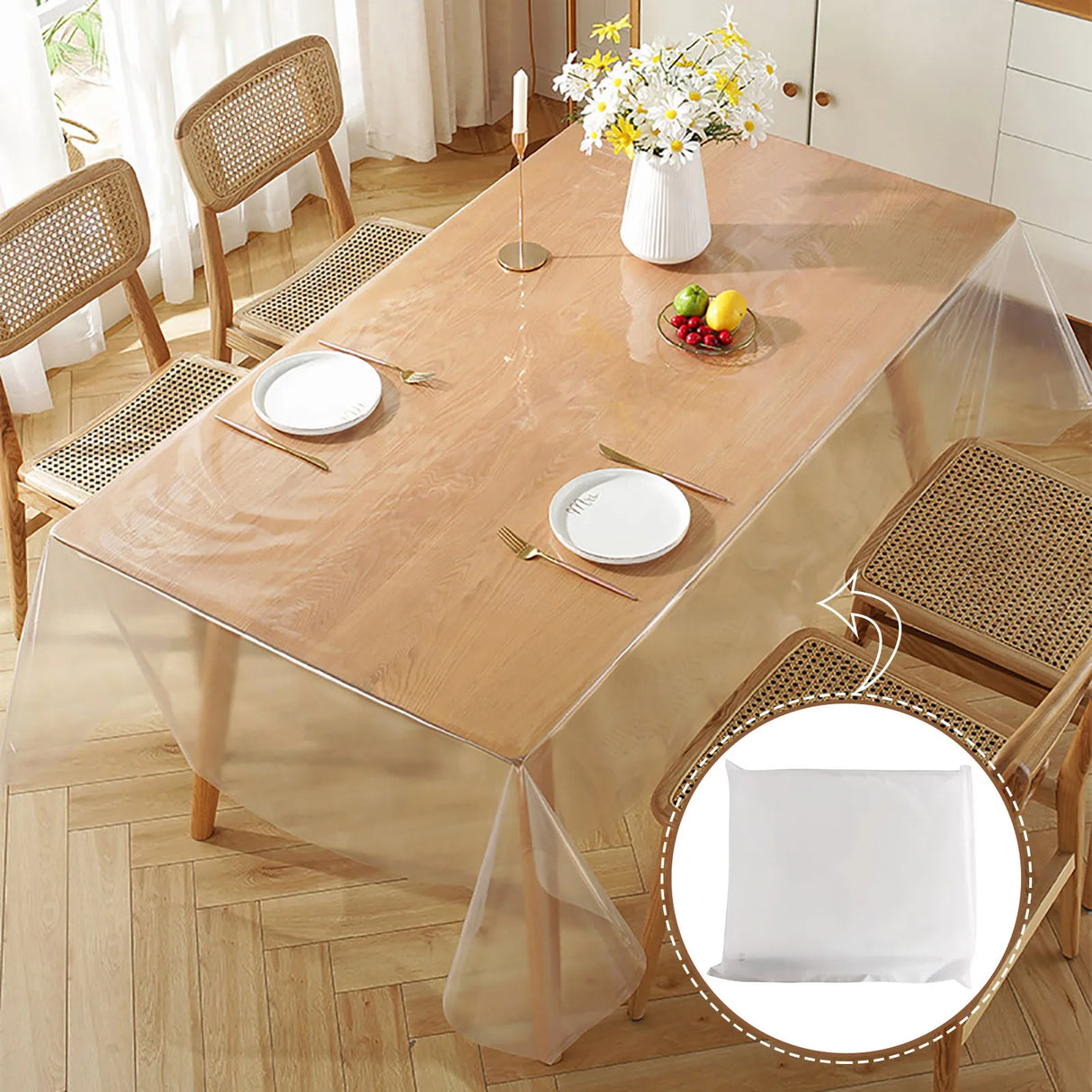 Wholesale Custom PVC Rectangular Waterproof Soft Tablecloth