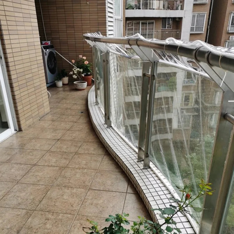 Thicken 0.55mm Transparent PVC Rainproof Cloth Tarpaulin Garden Bonsai Plants Rainproof Cloth Balcony Waterproof Clear Tarp