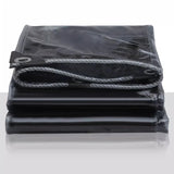 Wholesale Customization  0.35mm Black Transparent PVC Balcony Window Sun Protection Cloth