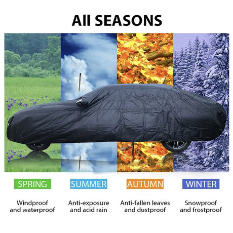 Wholesale Customization Universal SUV/Sedan Zipper Design Black Car Cover