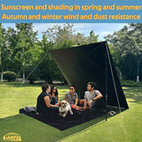 Wholesale Customization  PE Waterproof Heavy Duty Black Balcony Sun Protection Cover