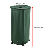 Portable Rain Water Collection Barrel with Down spout Filter and Overflow Valve - 500D PVC Tarpaulin 100L Rain Barrel Kit