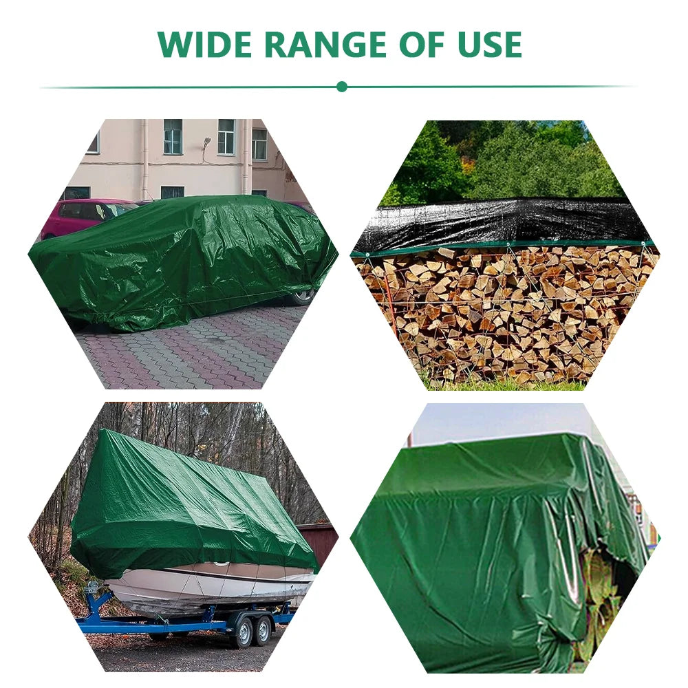 PVC Tarpaulin Rainproof Cloth Shade Sails 400g/㎡ Tent Garden Plant Canopy Truck Canopy Outdoor Waterproof Shading Sail Sunshade