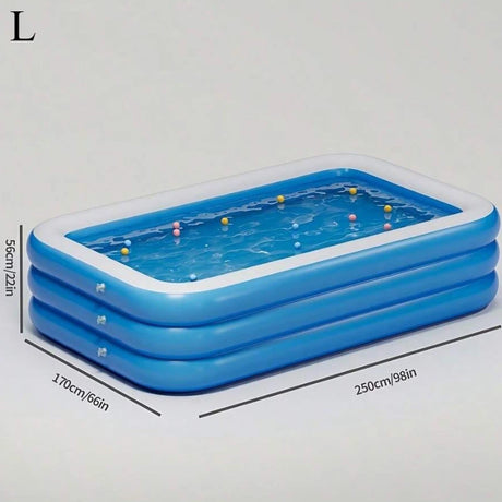 Wholesale custom PVC blue and white square inflatable swimming pool