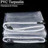 Thicken 0.55mm Transparent PVC Rainproof Cloth Tarpaulin Garden Bonsai Plants Rainproof Cloth Balcony Waterproof Clear Tarp