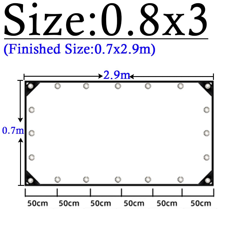 Thicken 0.55mm Transparent PVC Rainproof Cloth Tarpaulin Garden Bonsai Plants Rainproof Cloth Balcony Waterproof Clear Tarp