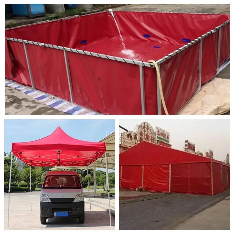 Wholesale Custom Red Thickened Canvas PVC Waterproof Fabric