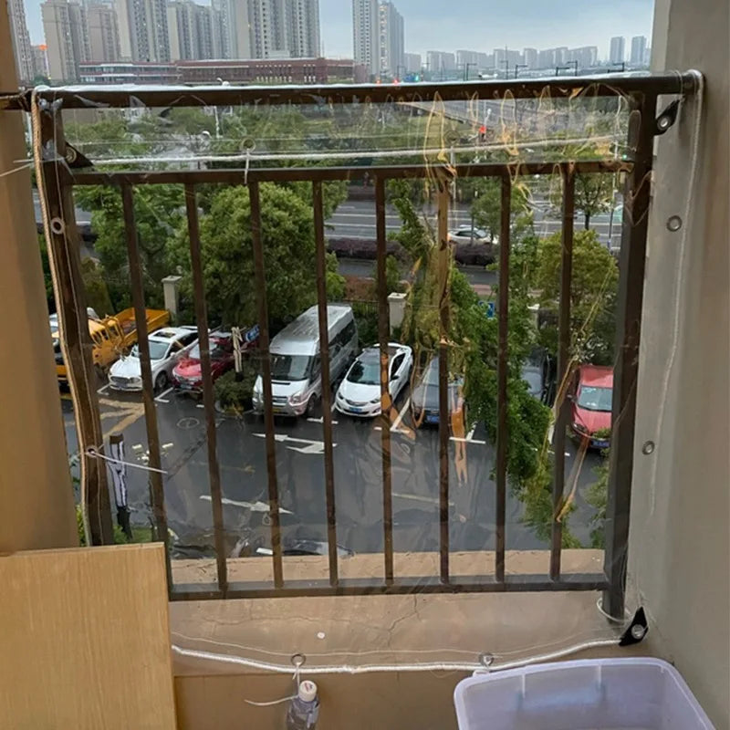Thicken 0.55mm Transparent PVC Rainproof Cloth Tarpaulin Garden Bonsai Plants Rainproof Cloth Balcony Waterproof Clear Tarp