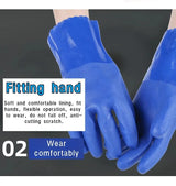 Premium PVC Work Gloves: Waterproof, Oil & Chemical Resistant, Anti-Slip, Thickened for Durable Hand Protection