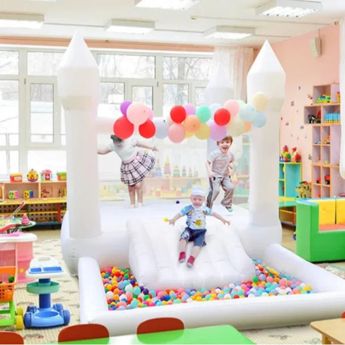 Wholesale Custom PVC Inflatable White Trampoline