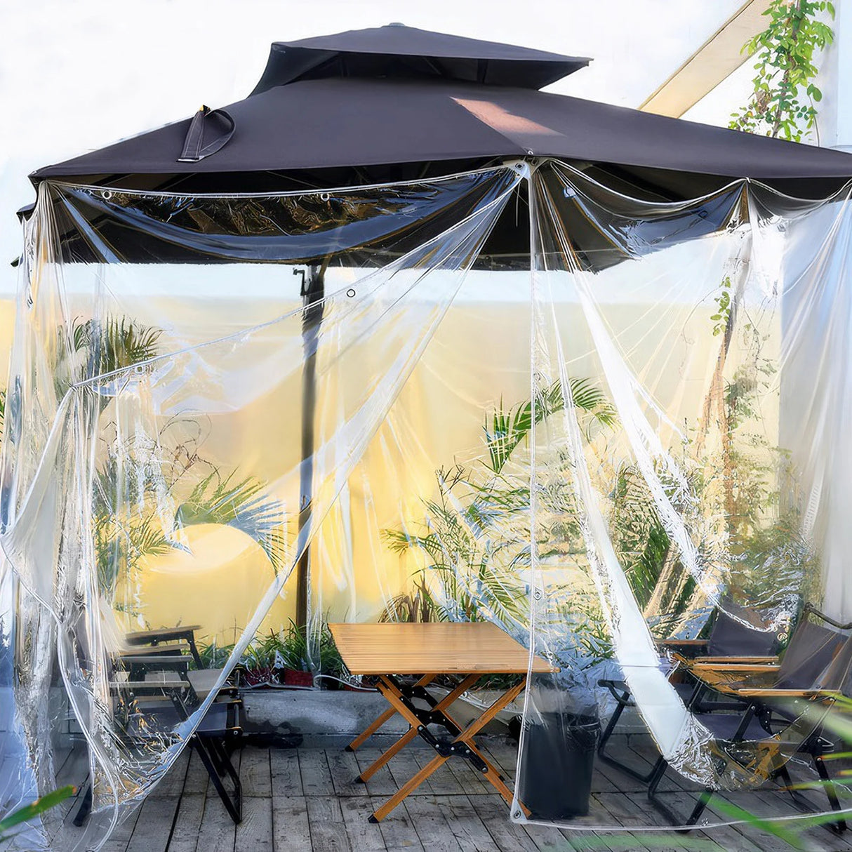 Wholesale Custom Clear Heavy Duty PVC Awnings with Grommets