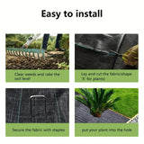 Garden Landscape Fabric Weed Barrier Heavy DutyDriveway Gardening Mat Polypropylene Ground Cover FlowerVegetable Raised Beds Law