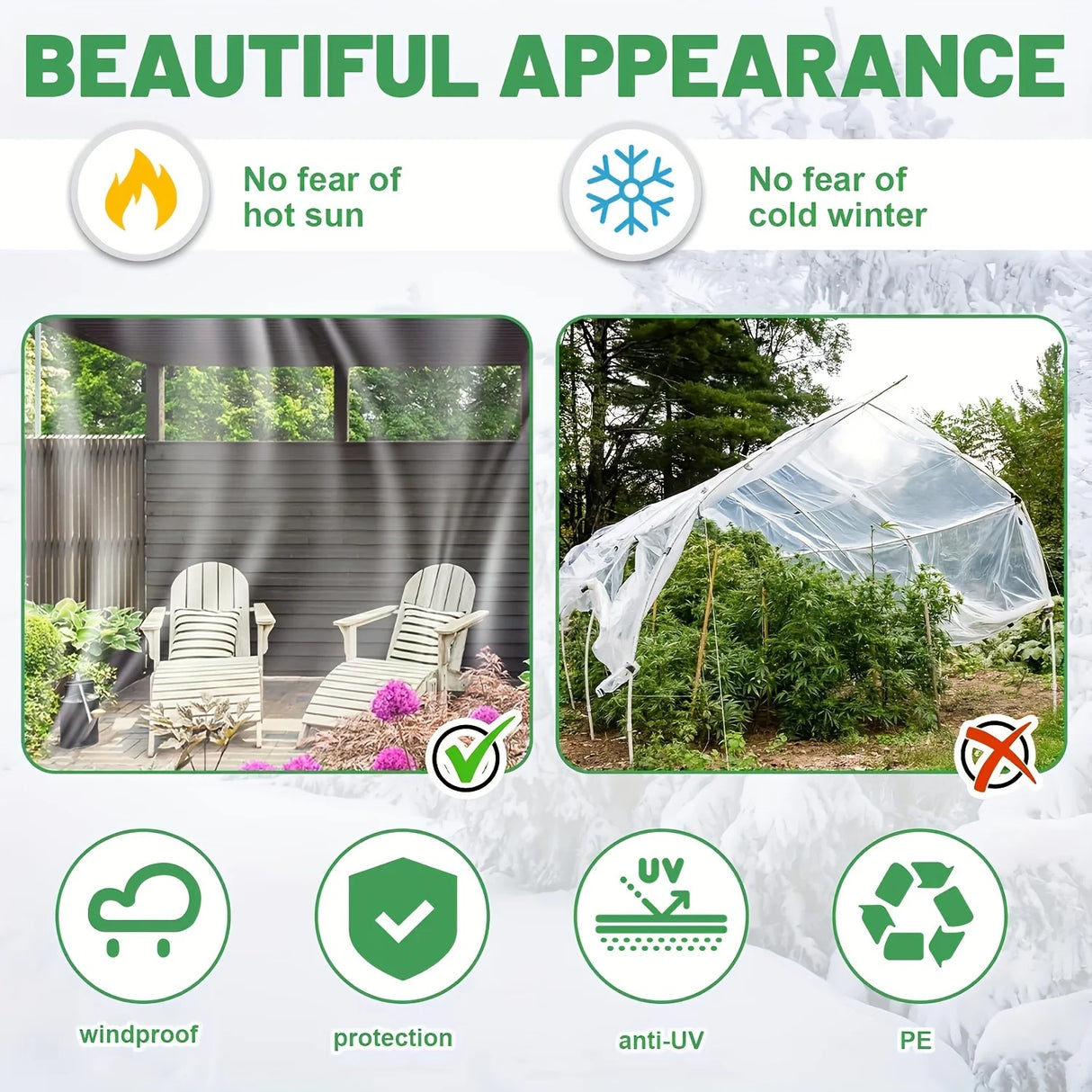 Wholesale Custom PVC Transparent Waterproof Porch Awning