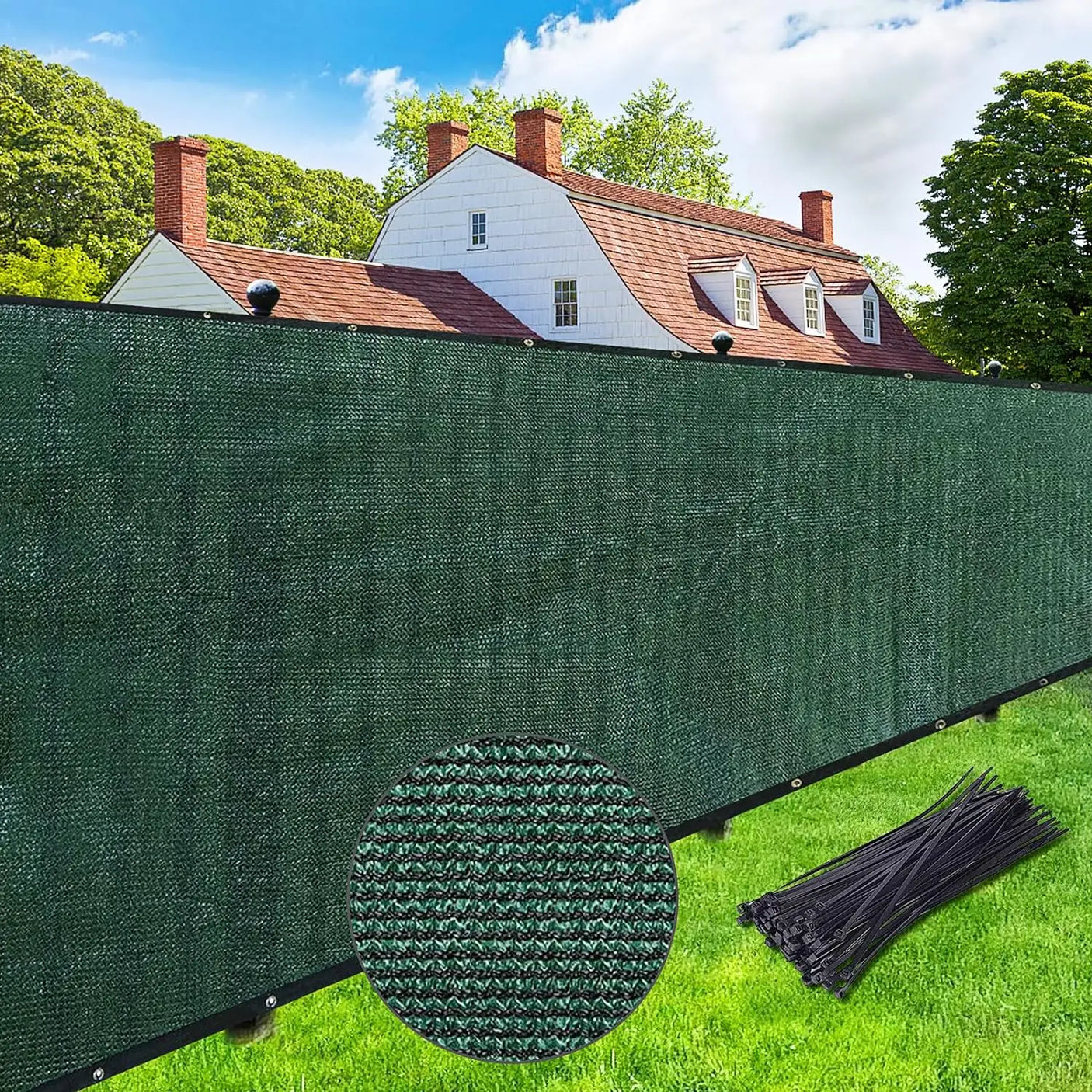 Wholesale Custom Outdoor Dark Green Fence