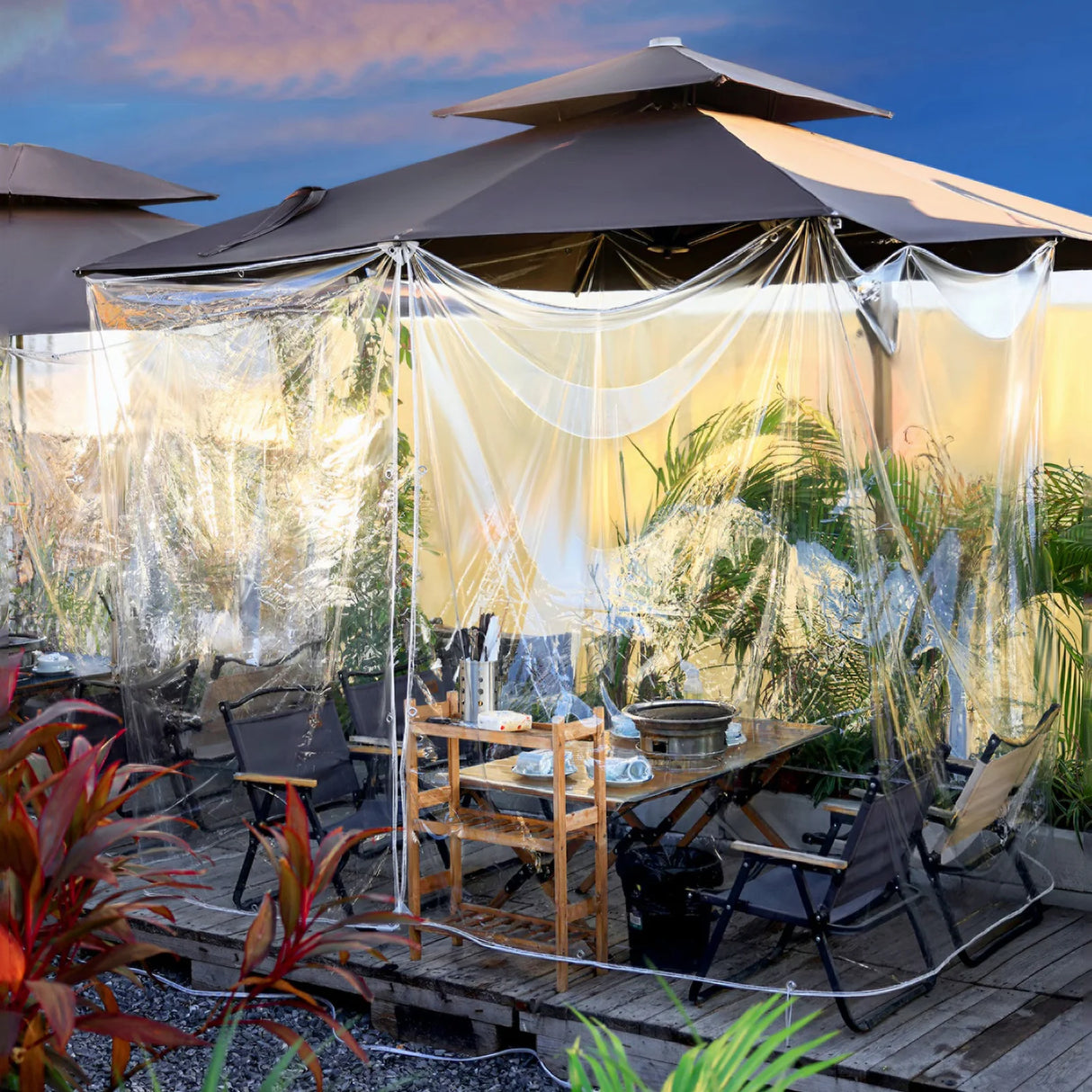 Wholesale Custom Clear Heavy Duty PVC Awnings with Grommets