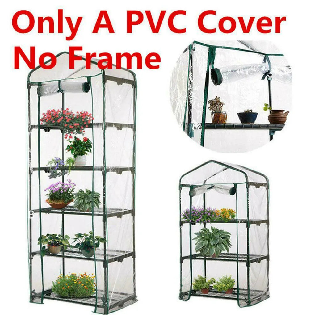 3/4/5 Tiers Garden Greenhouse Cover Plant Flower Growth House Heat Retaining Transparent PVC Waterproof Cover Garden HA6348