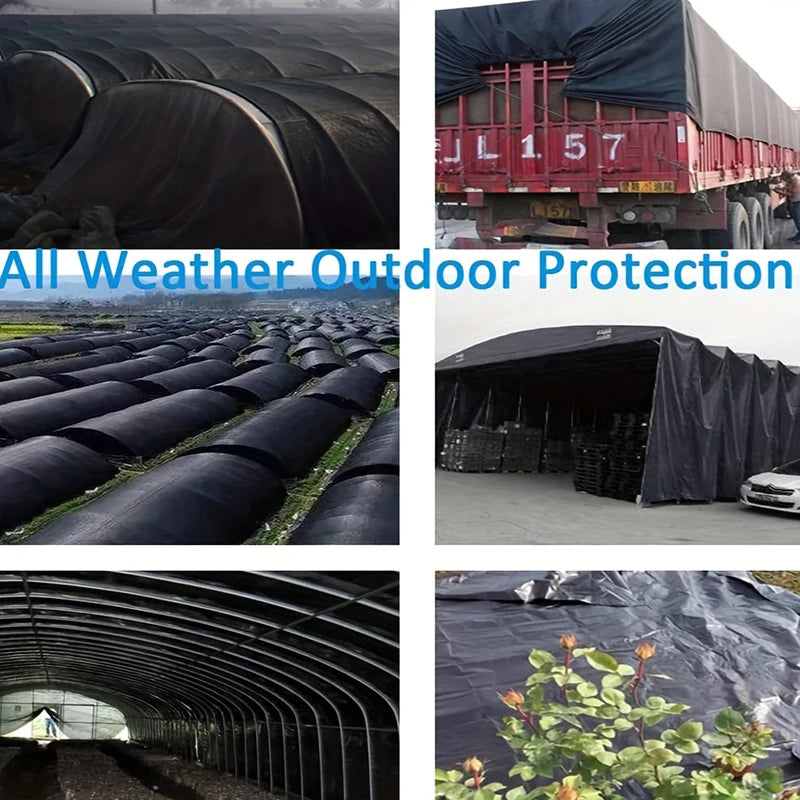 Wholesale Customization  PE Waterproof Heavy Duty Black Balcony Sun Protection Cover