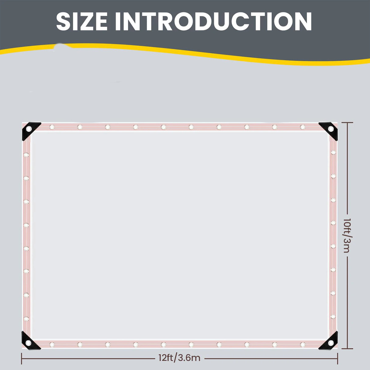 Wholesale Customization  Heavy-duty PETransparent Waterproof Tarpaulin with Buckles