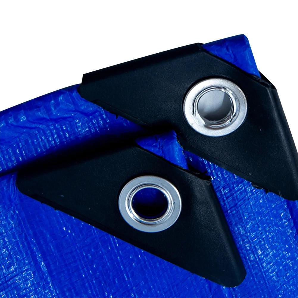 2x2/3/4M Tarps Waterproof Heavy Duty Blue Tarps Tear Resistance Tarpaulin Cover UV Resistant for Outdoors Patio,Pool,Boat,Roof