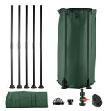 Portable Rain Water Collection Barrel with Down spout Filter and Overflow Valve - 500D PVC Tarpaulin 100L Rain Barrel Kit