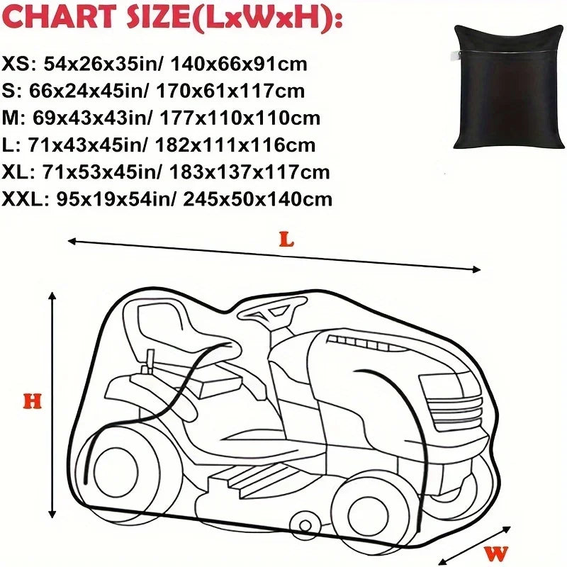 Wholesale Custom Black Tractor Mower Cover 420D