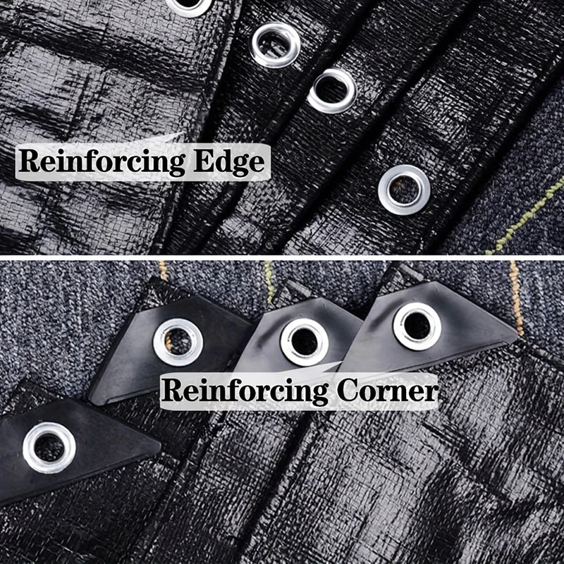 Wholesale Customization  PE Waterproof Heavy Duty Black Balcony Sun Protection Cover
