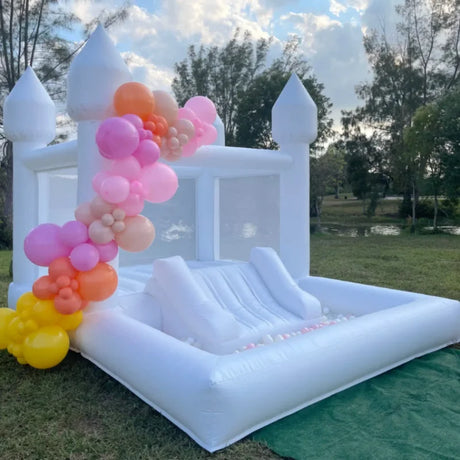 Wholesale Custom PVC Inflatable White Trampoline