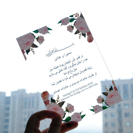 10PCS Transparent PVC Acrylic Pvc Invitation Card Fancy Elegant Cheap Personalize Wedding Cards