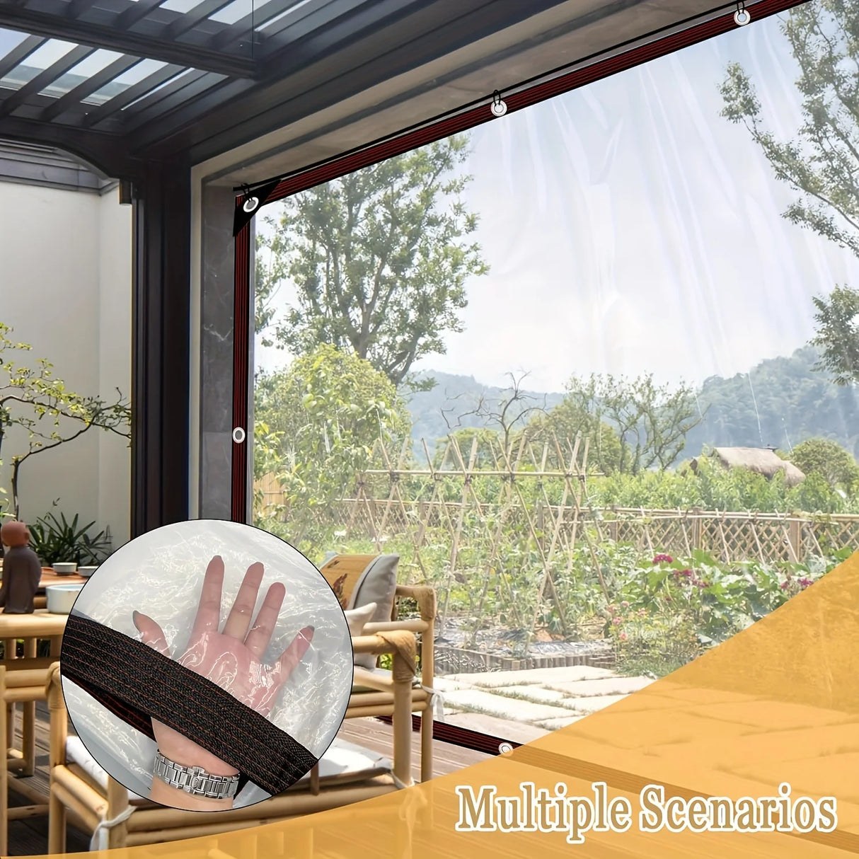 Wholesale Custom PVC Transparent Waterproof Porch Awning
