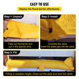 Wholesale Custom Flood Barrier Reusable PVC Yellow Water Soft Folding