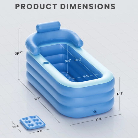 Wholesale Custom 63-inch Foldable adult Inflatable Bathtub with Electric air pump