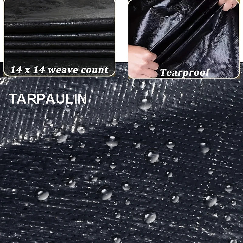 Wholesale Customization  PE Waterproof Heavy Duty Black Balcony Sun Protection Cover
