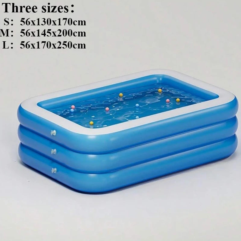 Wholesale custom PVC blue and white square inflatable swimming pool